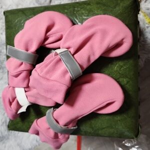 BNNT Dog boots-pink-3.5"-4" fabric